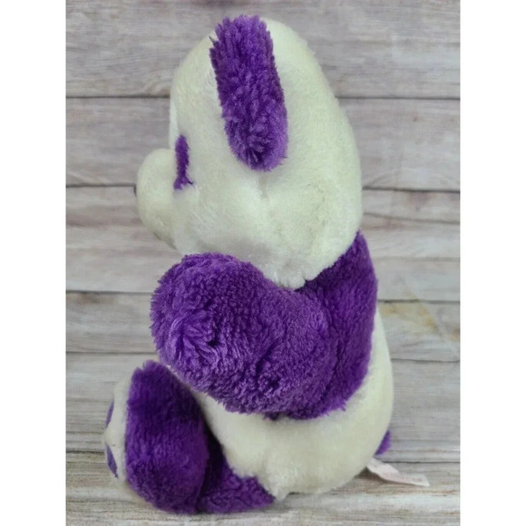 Vintage Circus Circus Las Vegas Plush Teddy Bear Stuffed Animal Purple White 11" - Picture 2 of 4